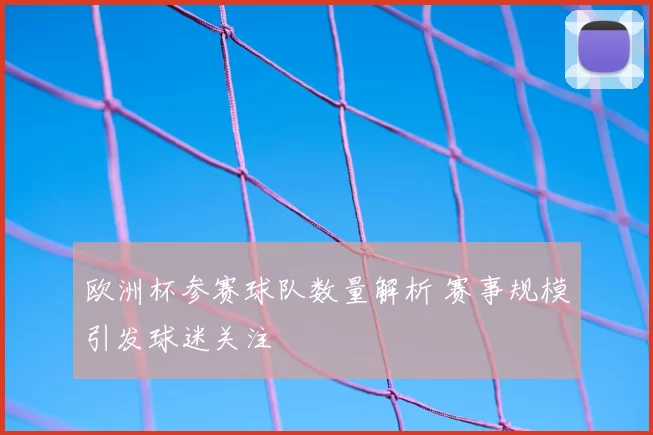 欧洲杯参赛球队数量解析 赛事规模引发球迷关注